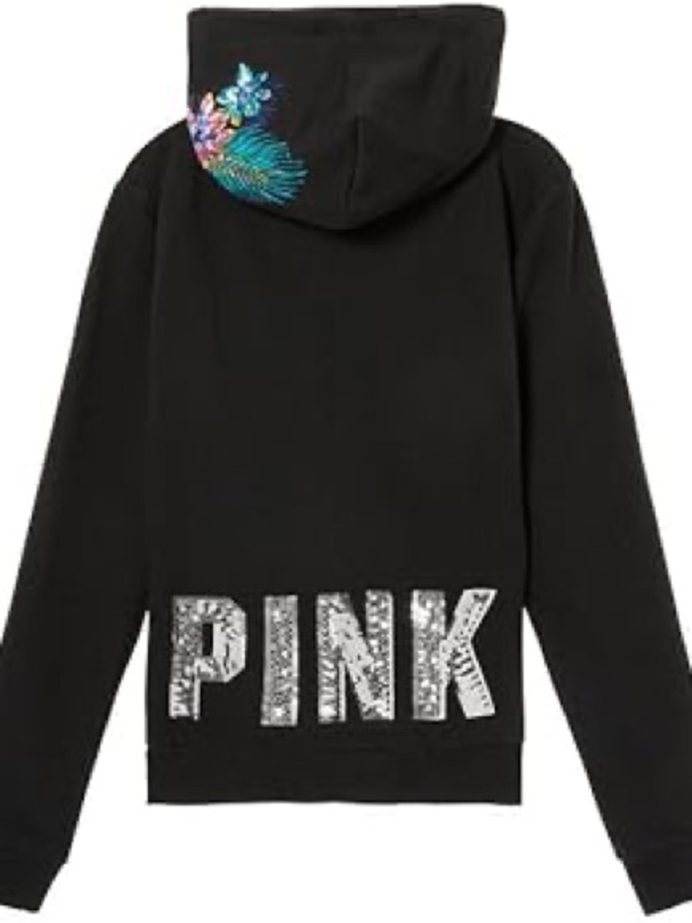 Victoria's Secret PINK Bling Full Zip Hoodie & Leggings Set Tropical Floral